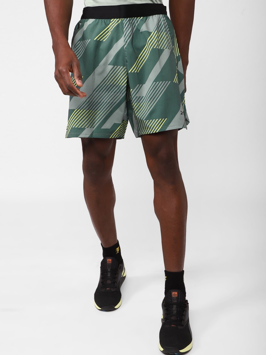 

Reebok Men TS Speed 3.0 AOP Sports Shorts, Green
