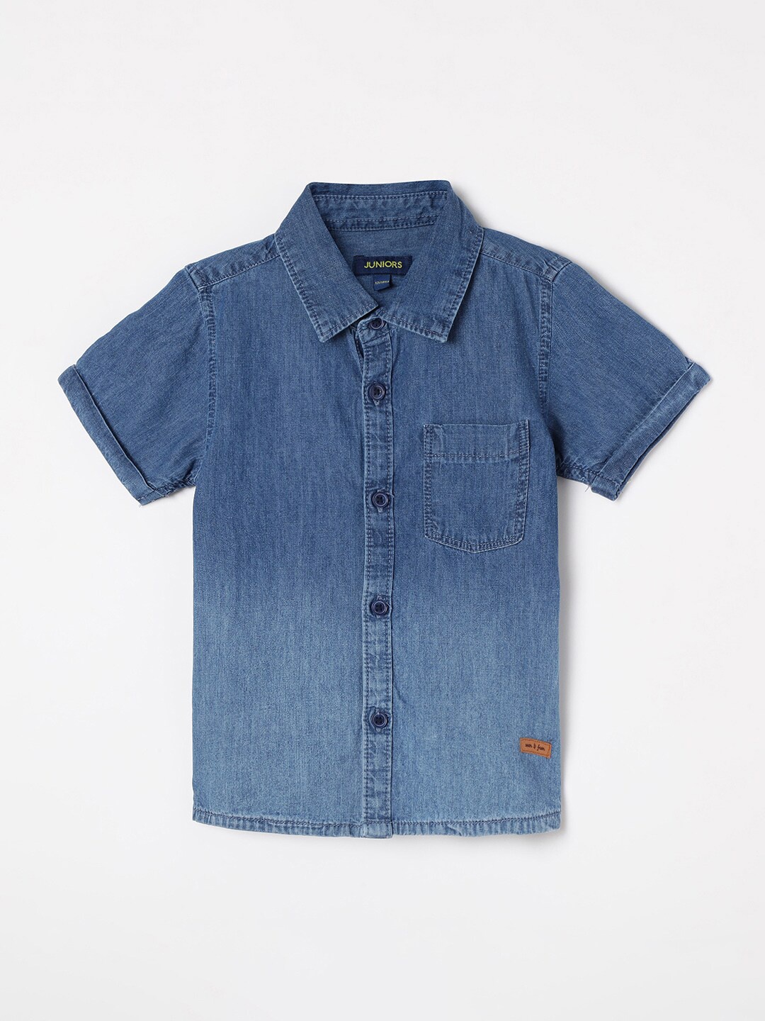

Juniors by Lifestyle Boys Comfort Opaque Faded Cotton Casual Shirt, Blue