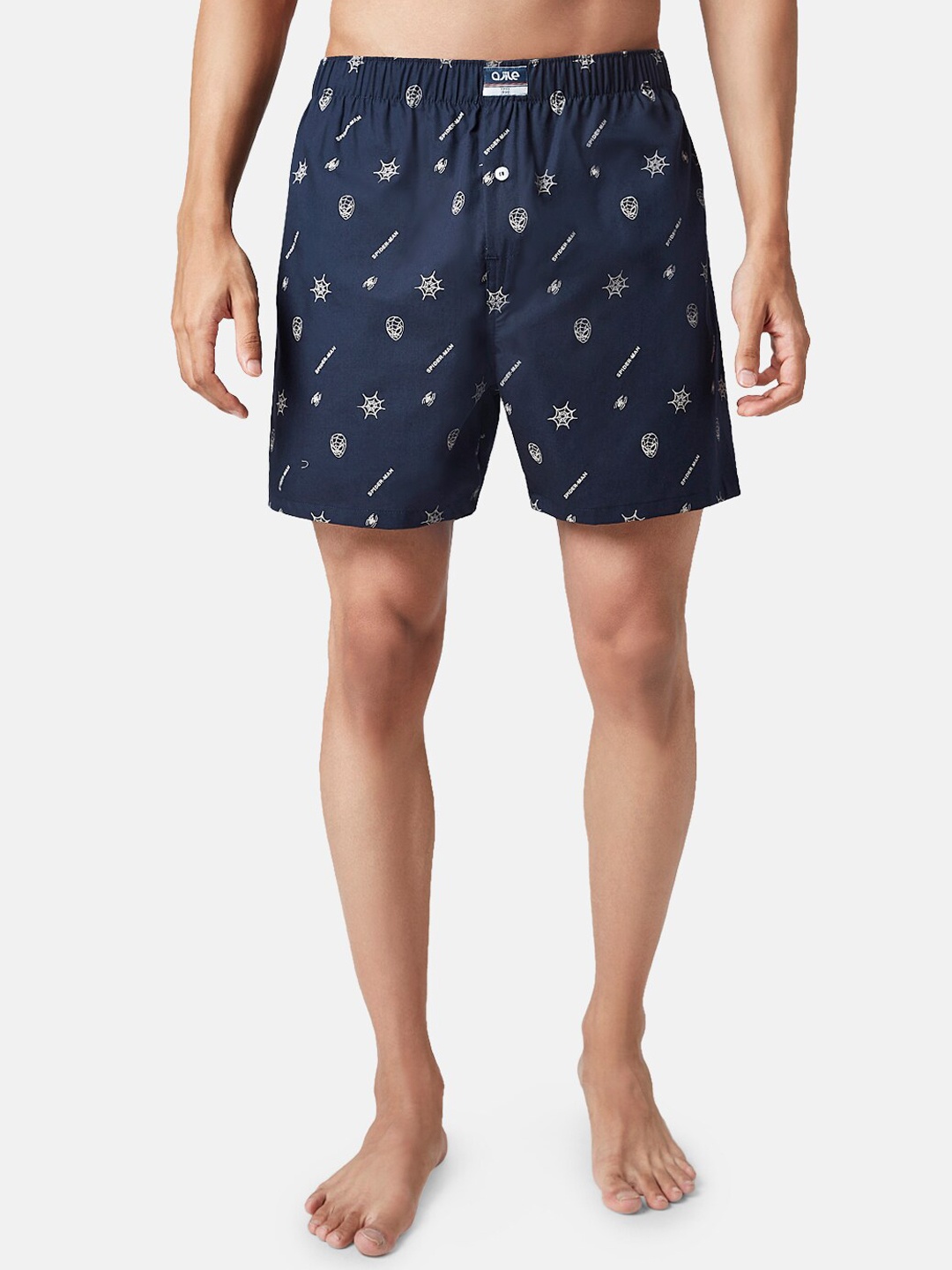 

Ajile by Pantaloons Men Printed Pure Cotton Boxers 110125558NAVY, Navy blue