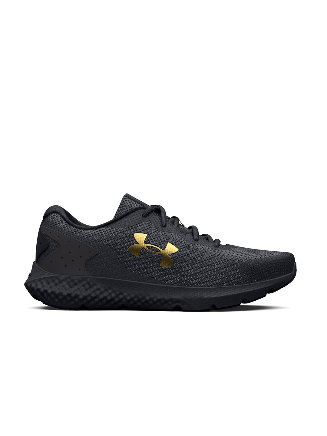 

UNDER ARMOUR Men Woven Design Charged Rogue 3 Knit Running Shoes, Black