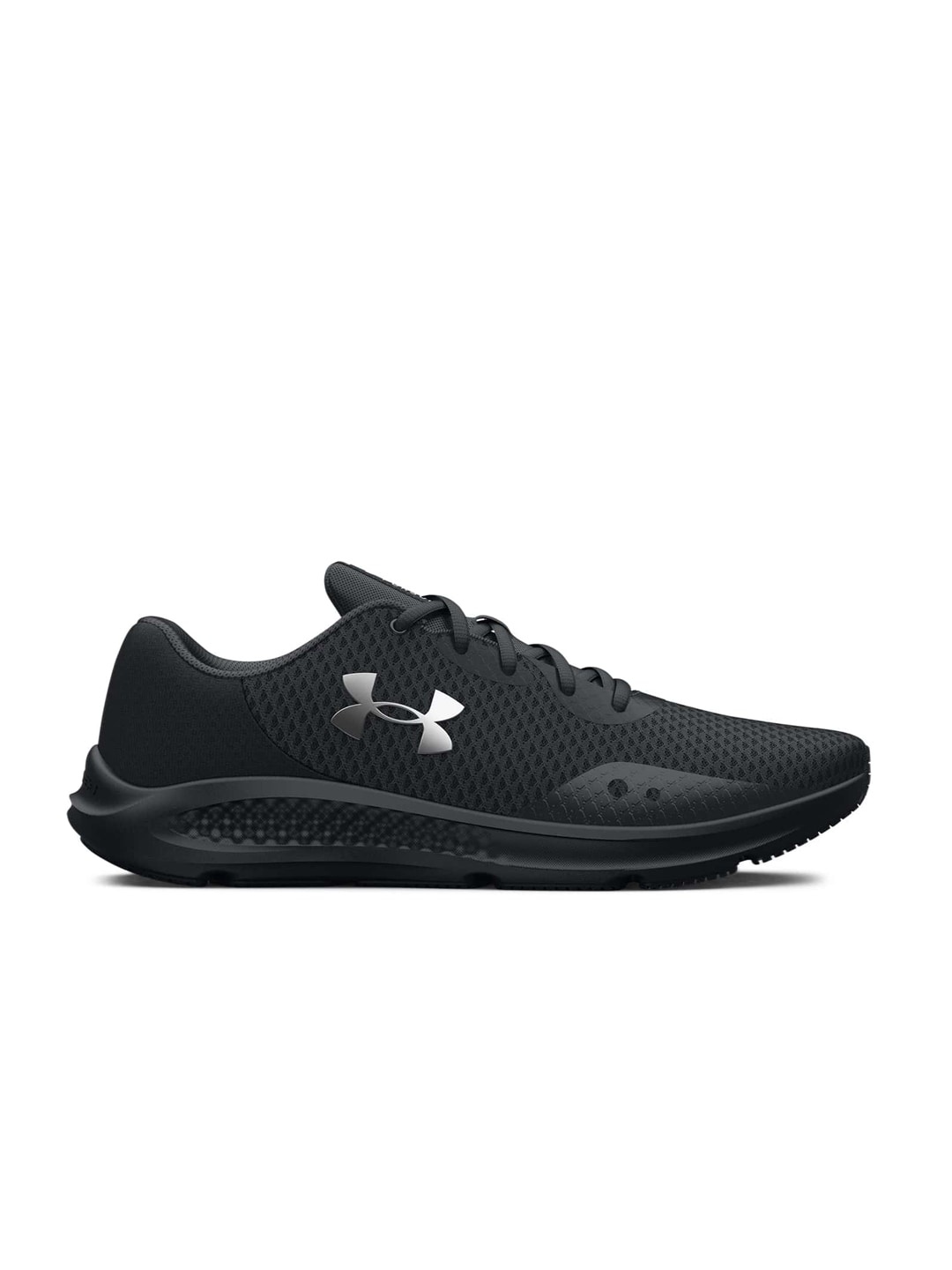 

UNDER ARMOUR Women Woven Design Charged Pursuit 3 Running Shoes, Black