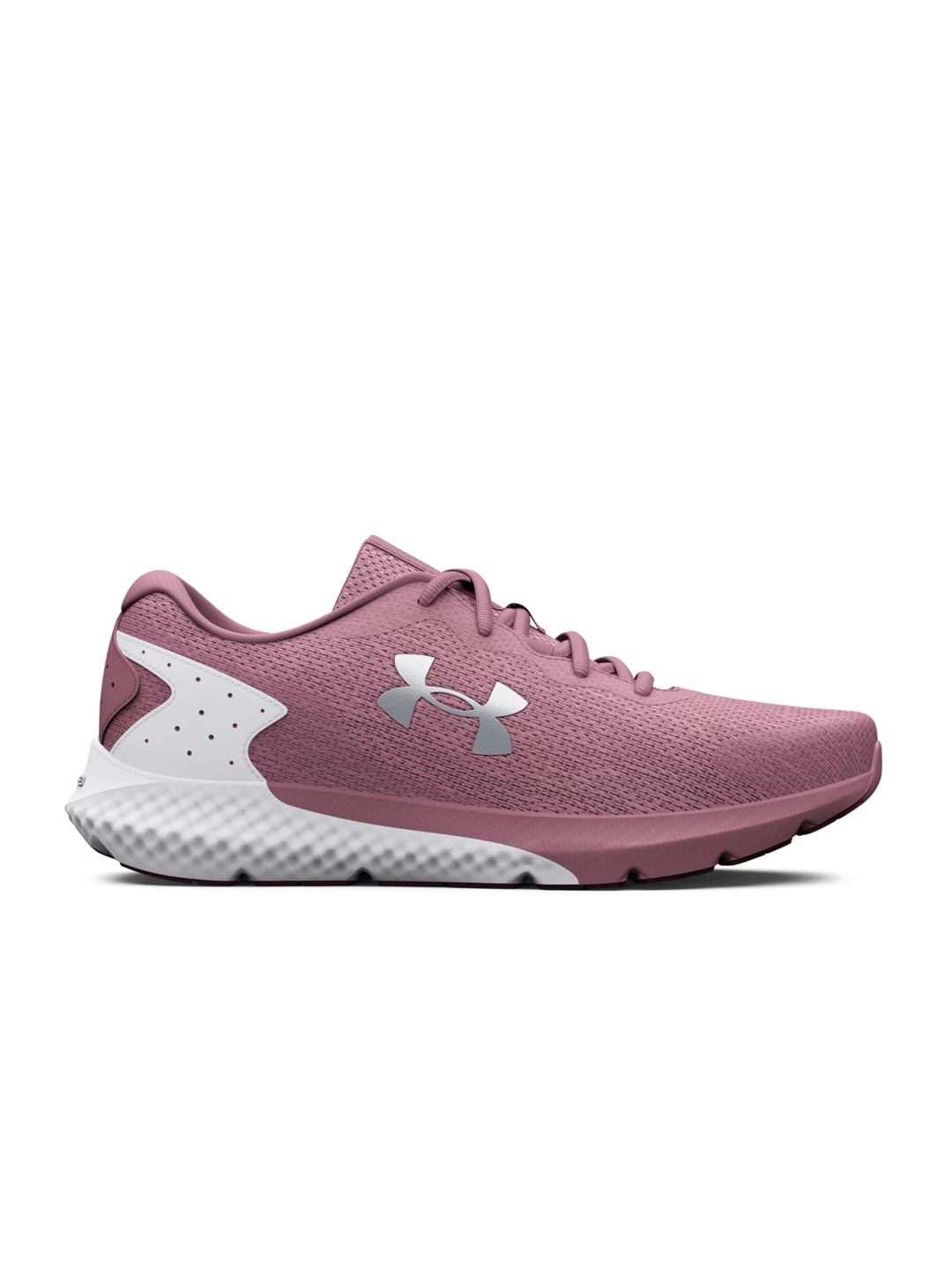 

UNDER ARMOUR Women Woven Design Charged Rogue 3 Knit Running Shoes, Rose