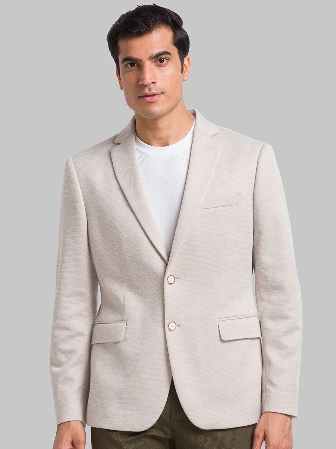 

Park Avenue Comfort-Fit Single-Breasted Blazer, Beige