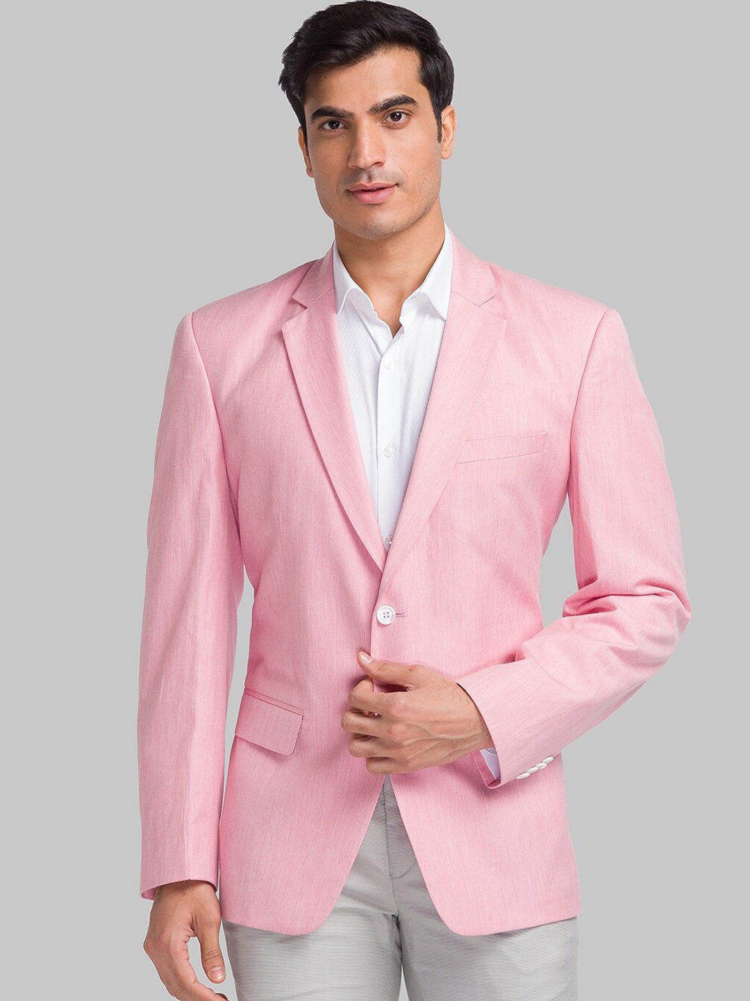 

Park Avenue Slim Fit Single-Breasted Blazer, Pink