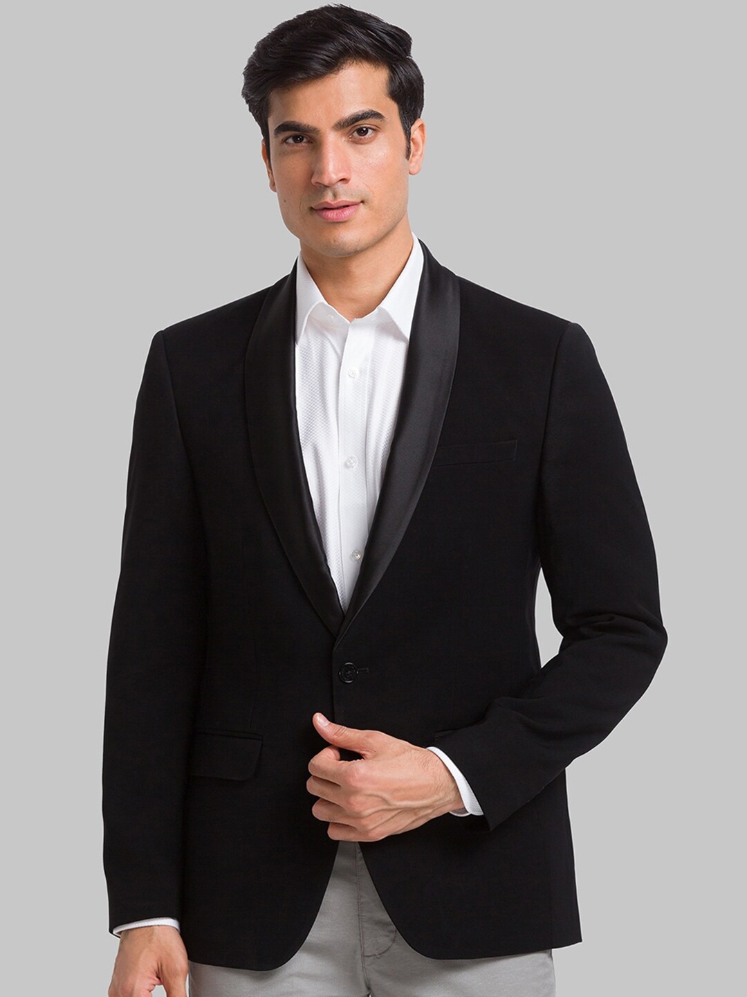

Park Avenue Super Slim-Fit Single-Breasted Blazer, Black