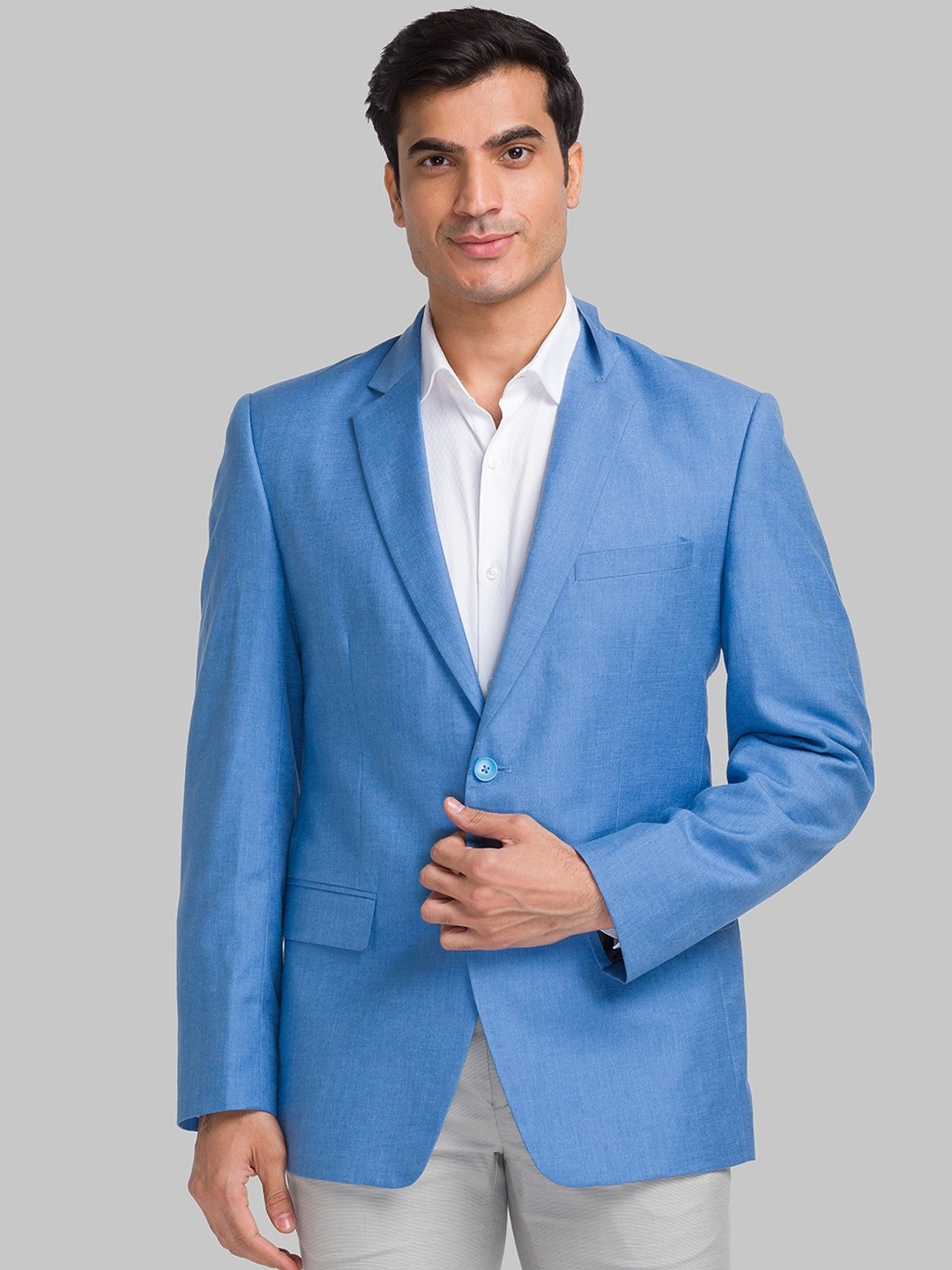 

Park Avenue Slim-Fit Single-Breasted Casual Blazer, Blue