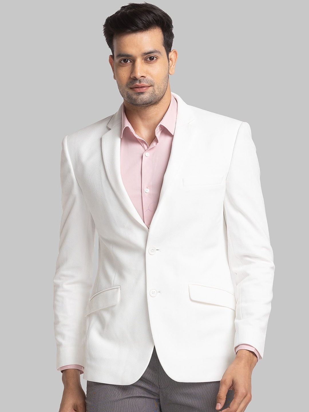 

Park Avenue Single-Breasted Comfort-Fit Blazer, White