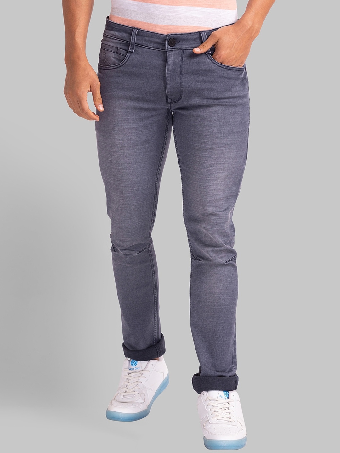 

Parx Men Skinny Fit Light Fade Jeans, Grey