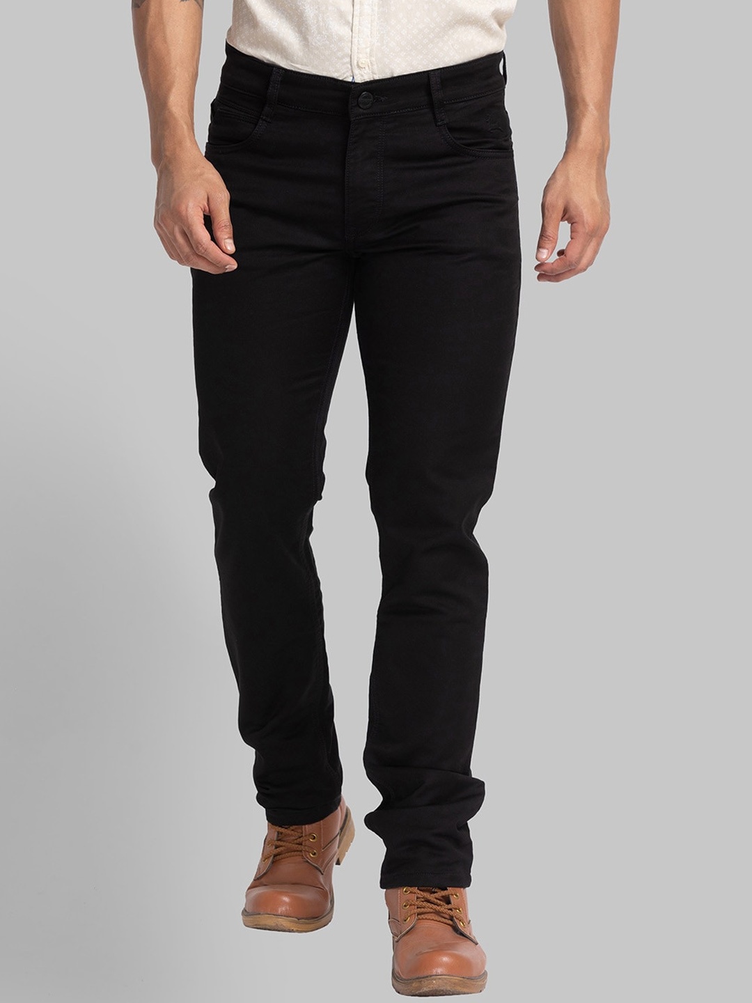 

Parx Men Slim Fit Mid-Rise Jeans, Black