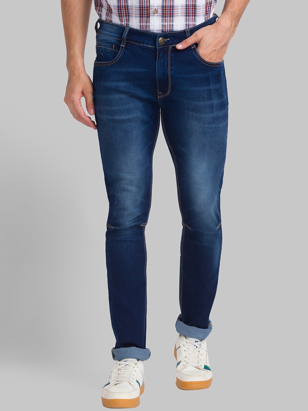 

Parx Men Skinny Fit Light Fade Jeans, Blue