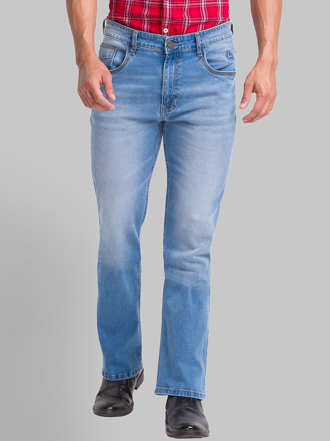 

Parx Men Bootcut Heavy Fade Jeans, Blue