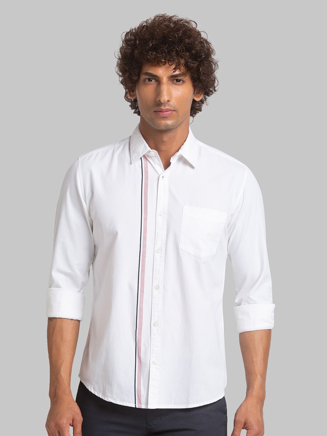

Parx Slim Fit Opaque Casual Organic Cotton Shirt, White