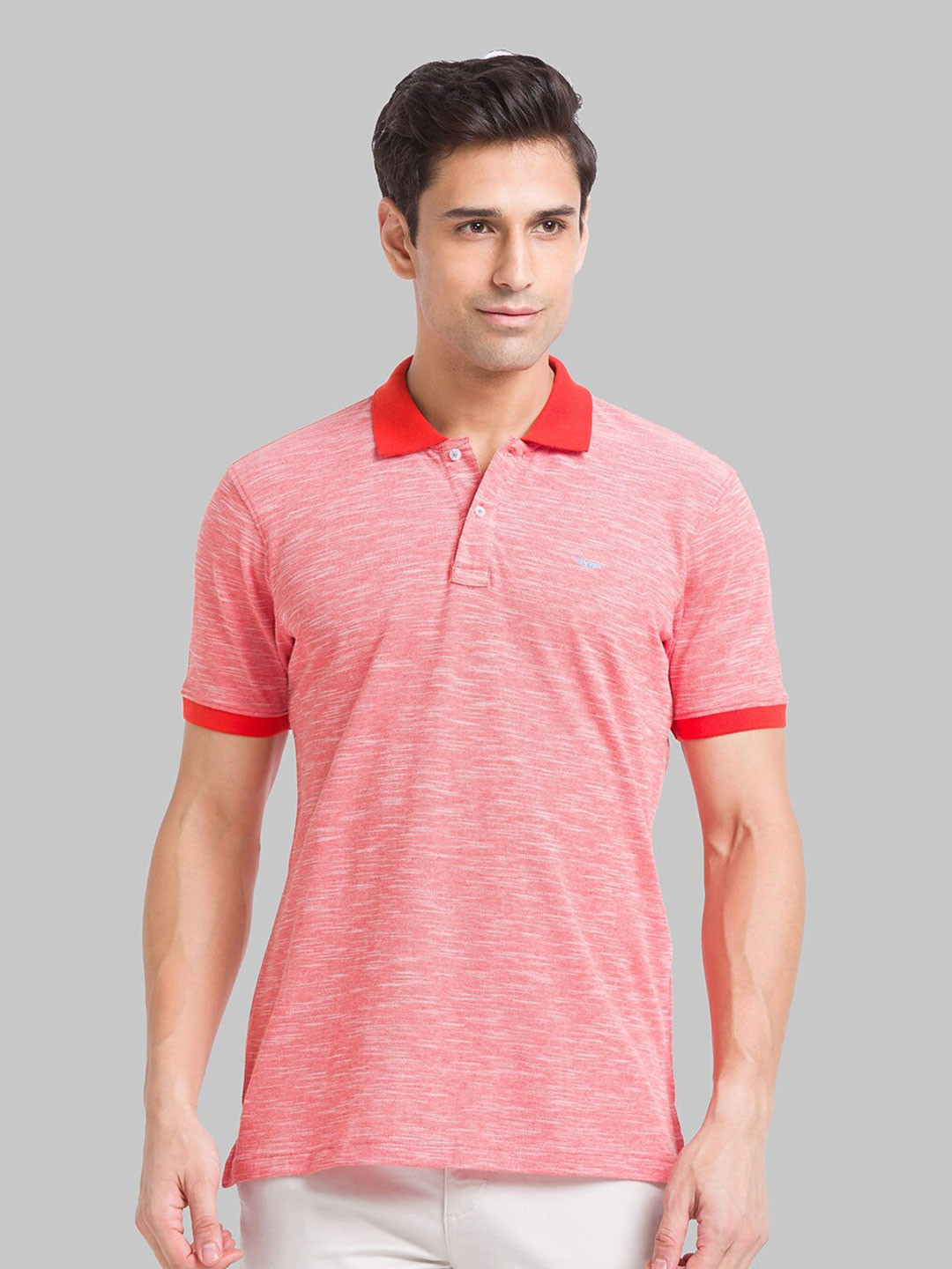 

Park Avenue Polo Collar Short Sleeves Slim Fit T-shirt, Red