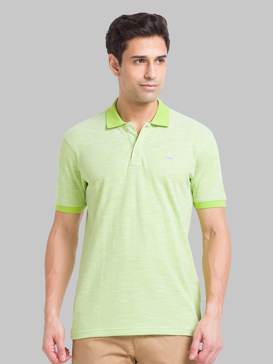 

Park Avenue Polo Collar Organic Cotton Slim Fit T-shirt, Lime green