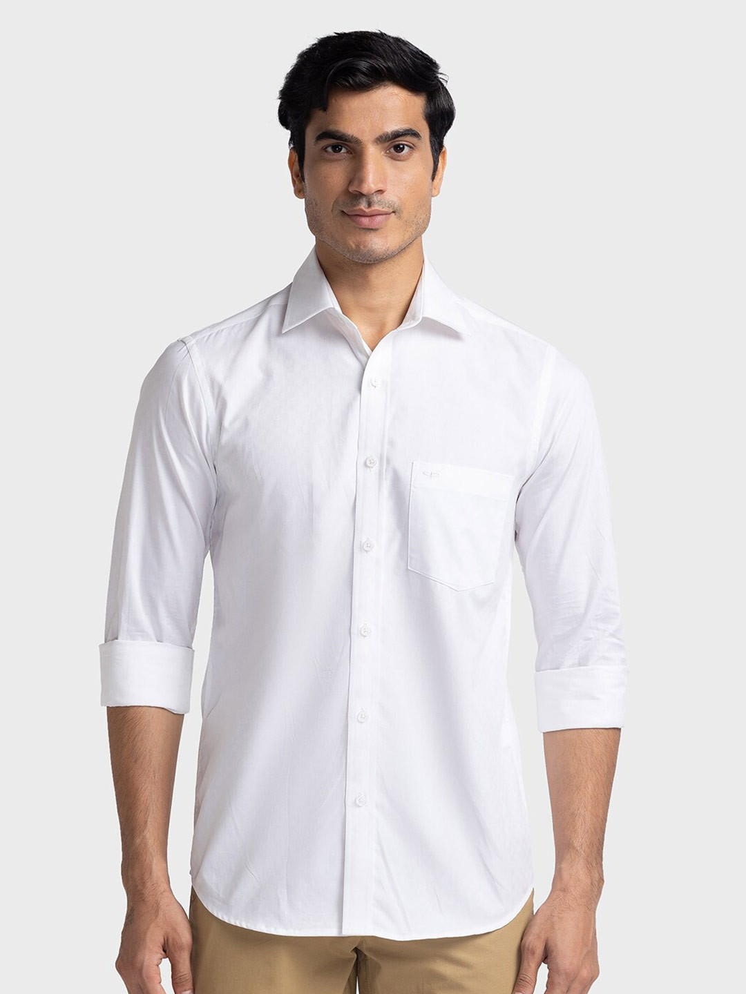 

ColorPlus Tailored Fit Pure Cotton Casual Shirt, White