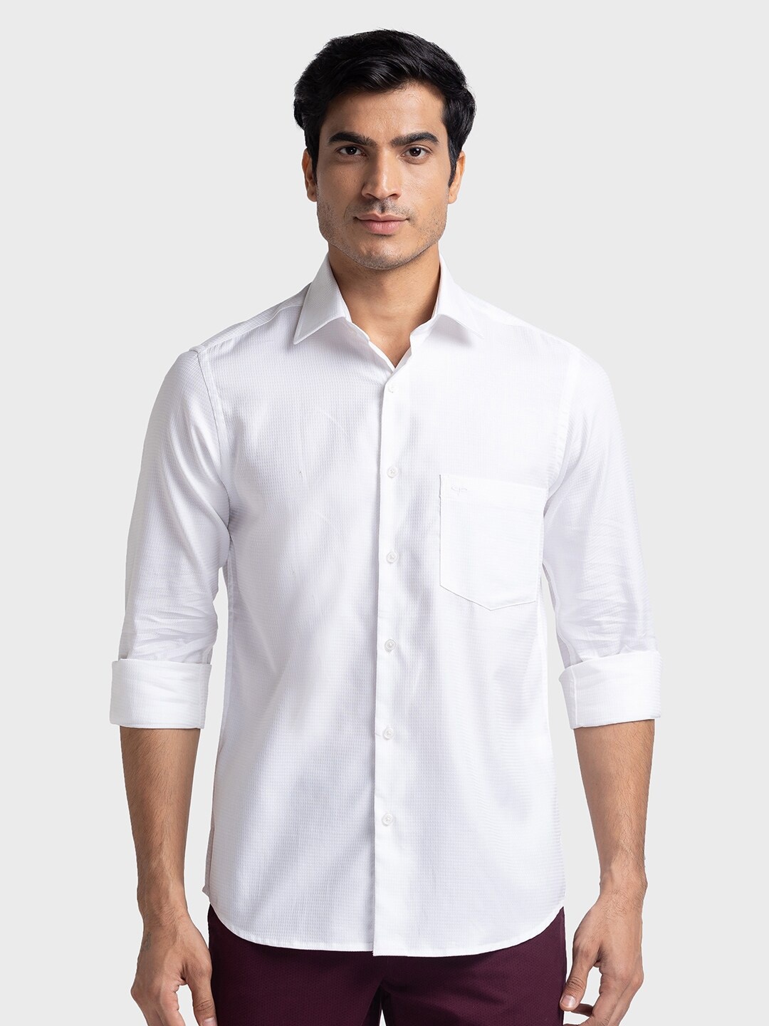 

ColorPlus Tailored Fit Pure Cotton Casual Shirt, White