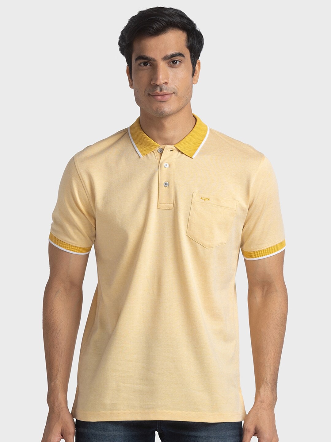 

ColorPlus Slim Fit Polo Collar Organic Cotton T-shirt, Yellow
