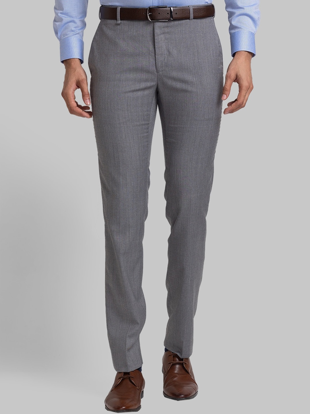 

Raymond Men Slim-Fit Formal Trouser, Grey