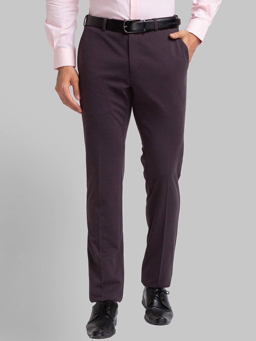 

Raymond Men Slim-Fit Regular Trouser, Brown