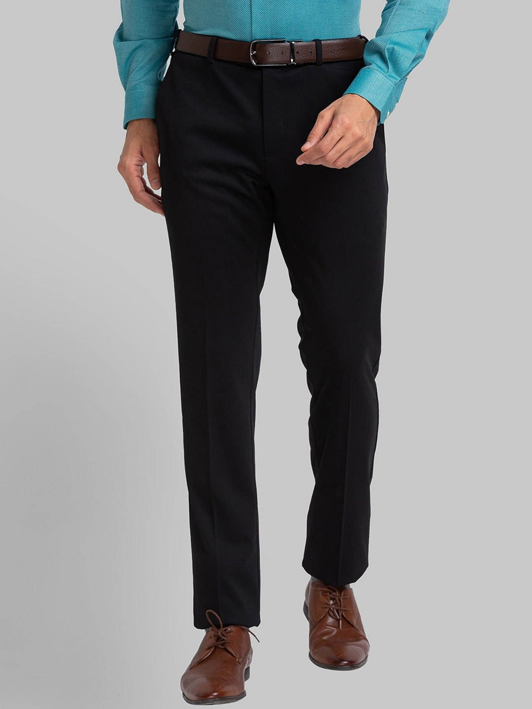 

Raymond Men Mid-Rise Slim-Fit Formal Trouser, Black