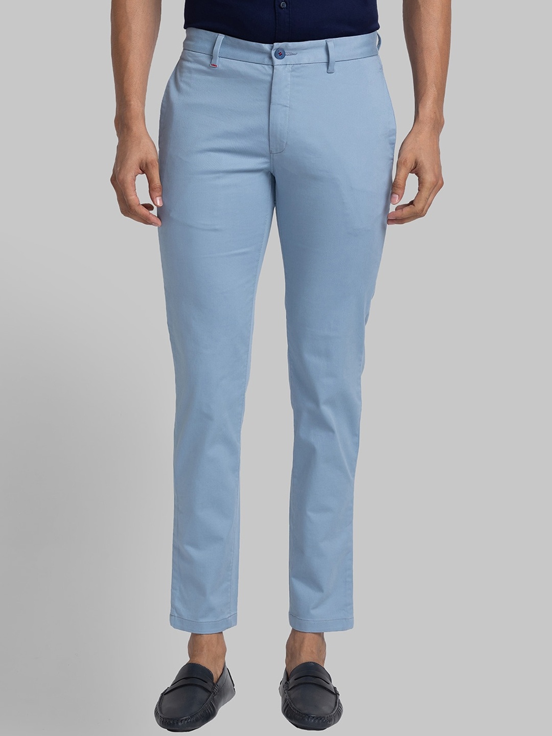 

Raymond Men Slim Fit Trousers, Blue