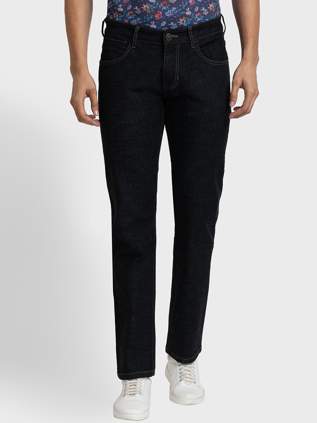 ColorPlus Men Tapered Fit Jeans, Black