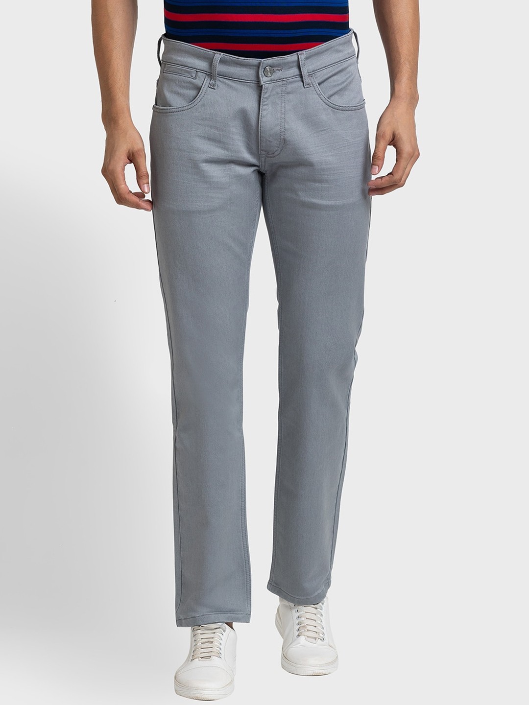 

ColorPlus Tapered Fit Clean Look Jeans, Grey