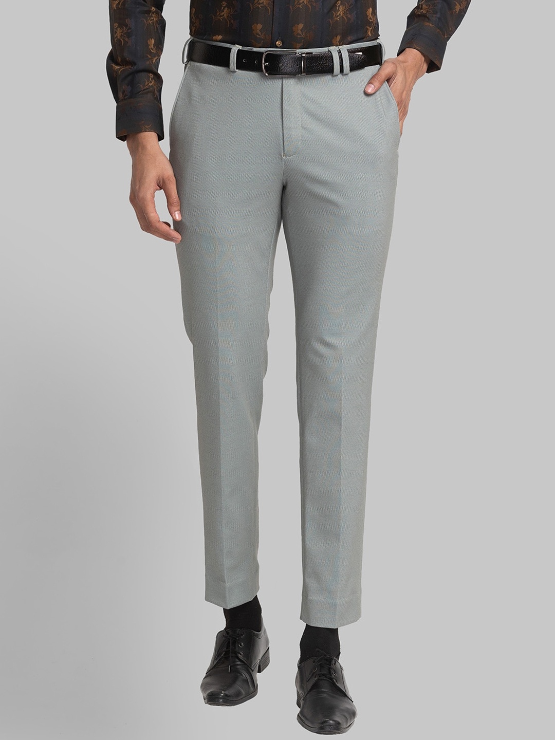 

Park Avenue Men Active Fit Mid Rise Plain Formal Trousers, Sea green