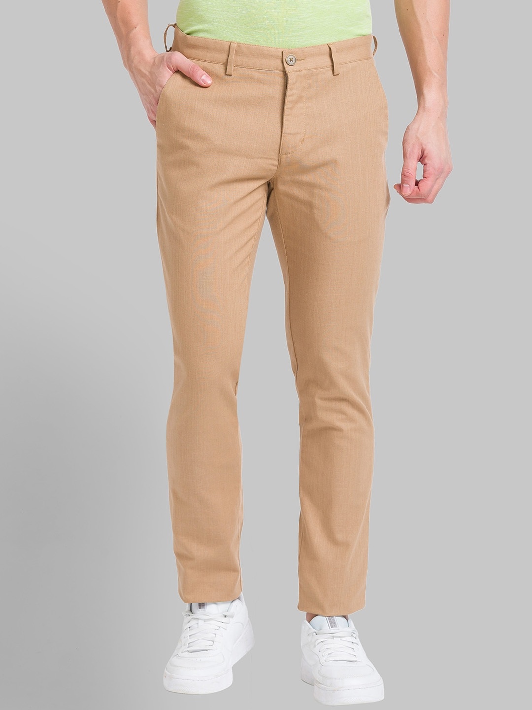 

Park Avenue Men Neo Fit Mid Rise Pure Cotton Trousers, Khaki