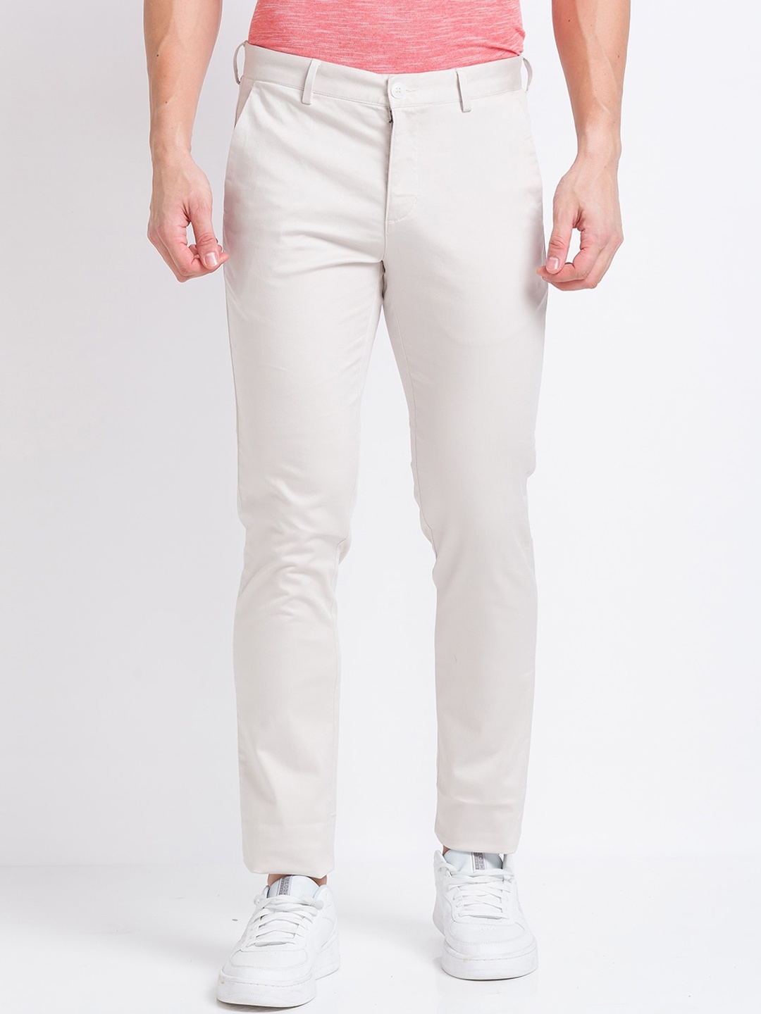 

Park Avenue Men Mid-Rise Chinos Casual Trousers, Brown