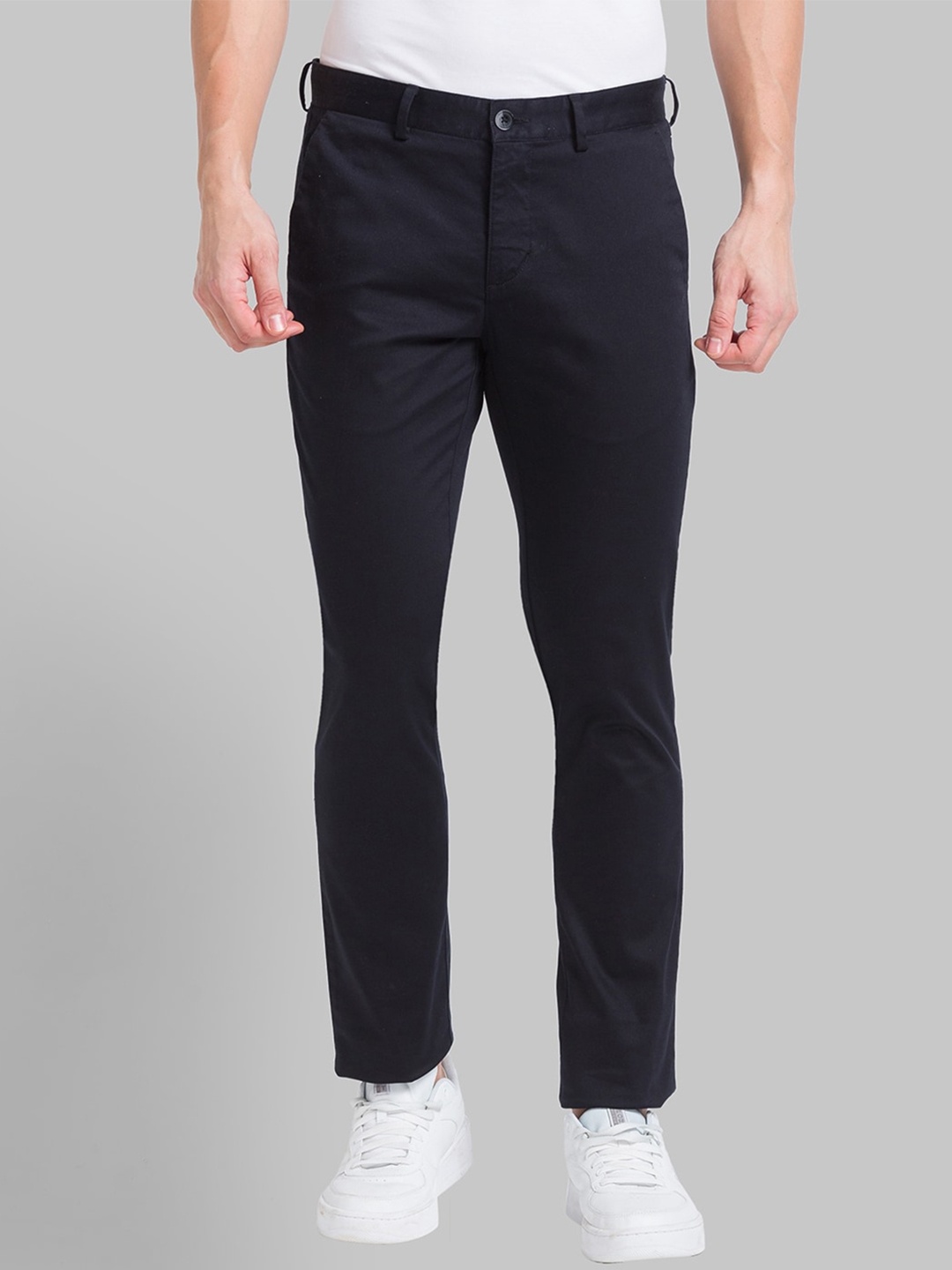 

Park Avenue Men Mid-Rise Casual Trousers, Black