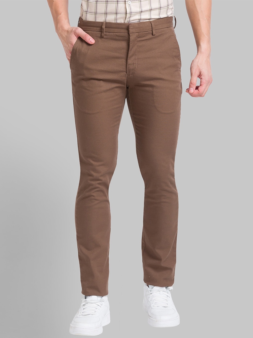 

Park Avenue Men Mid-Rise Casual Trousers, Brown