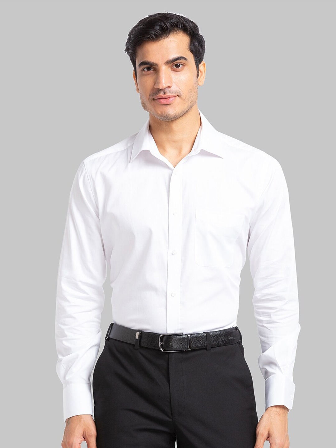 Park Avenue Relaxed Fit Pure Cotton Formal Shirt, White
