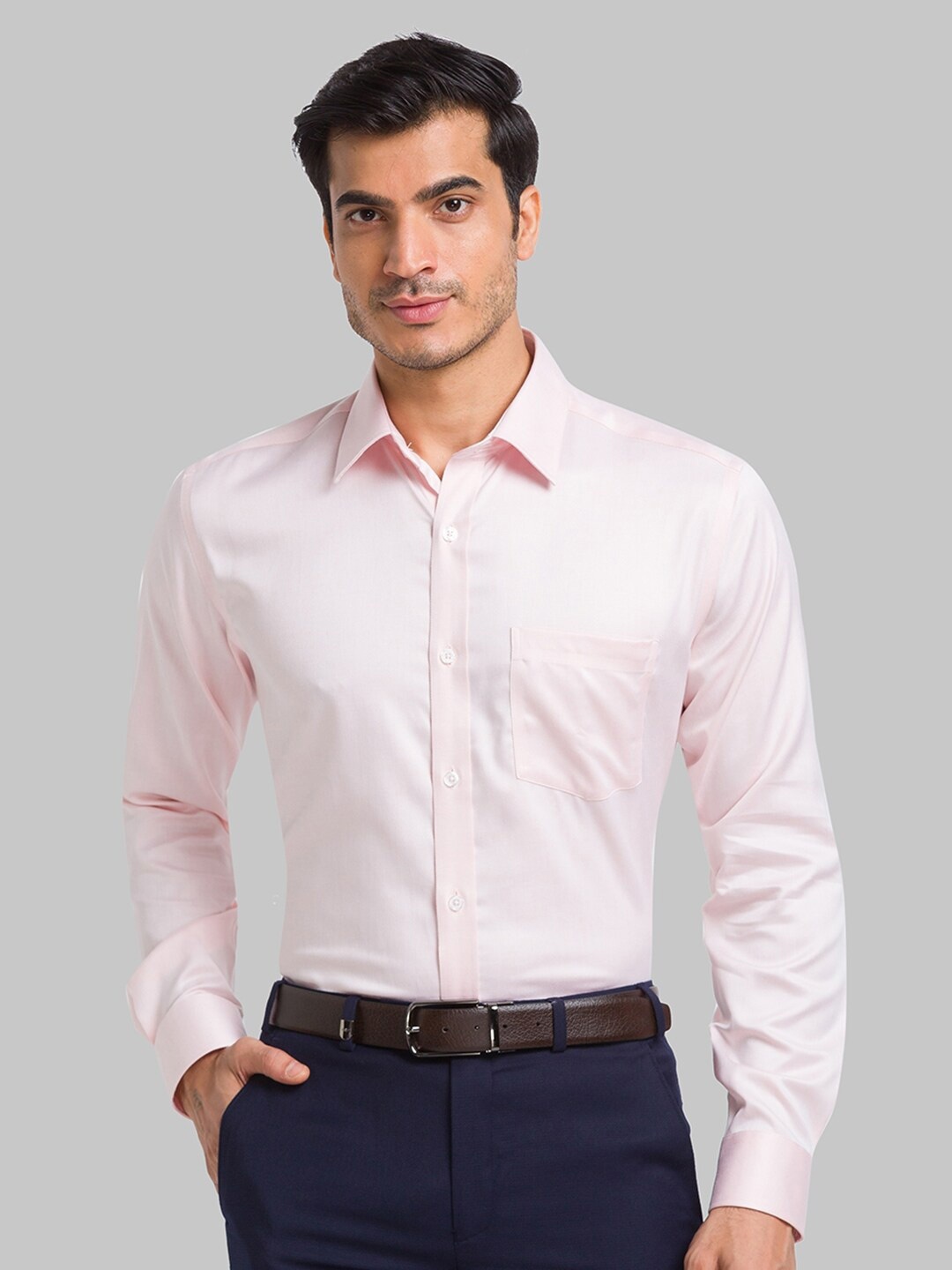 

Park Avenue Relaxed Spread Collar Pure Cotton Formal Shirt, Pink