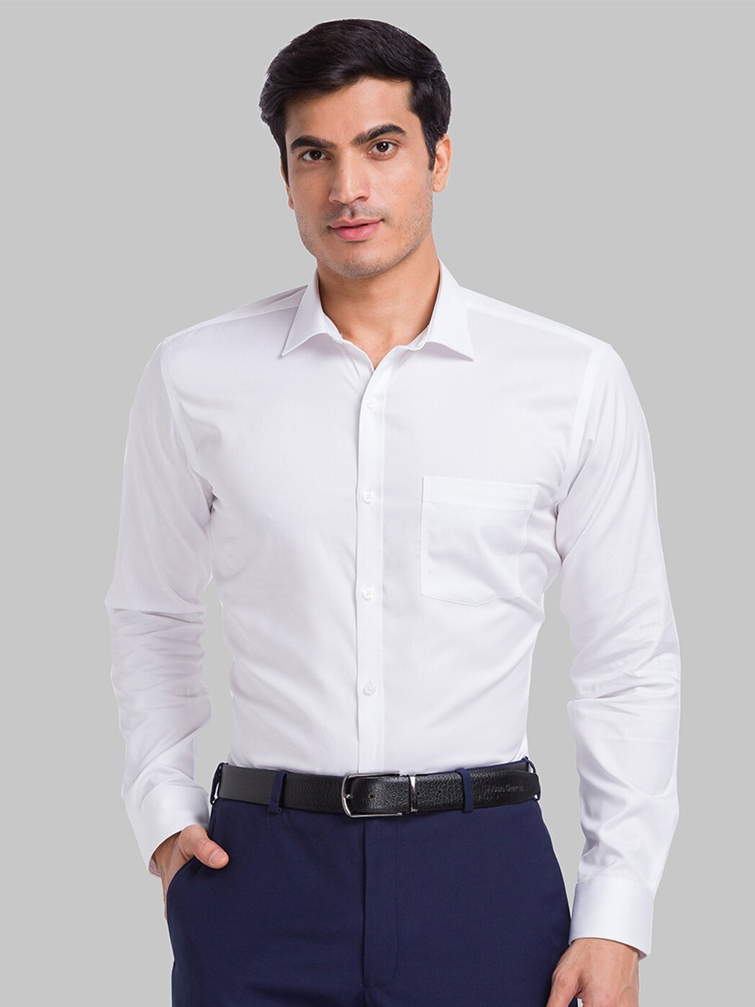 

Park Avenue Slim Fit Spread Collar Pure Cotton Formal Shirt, White