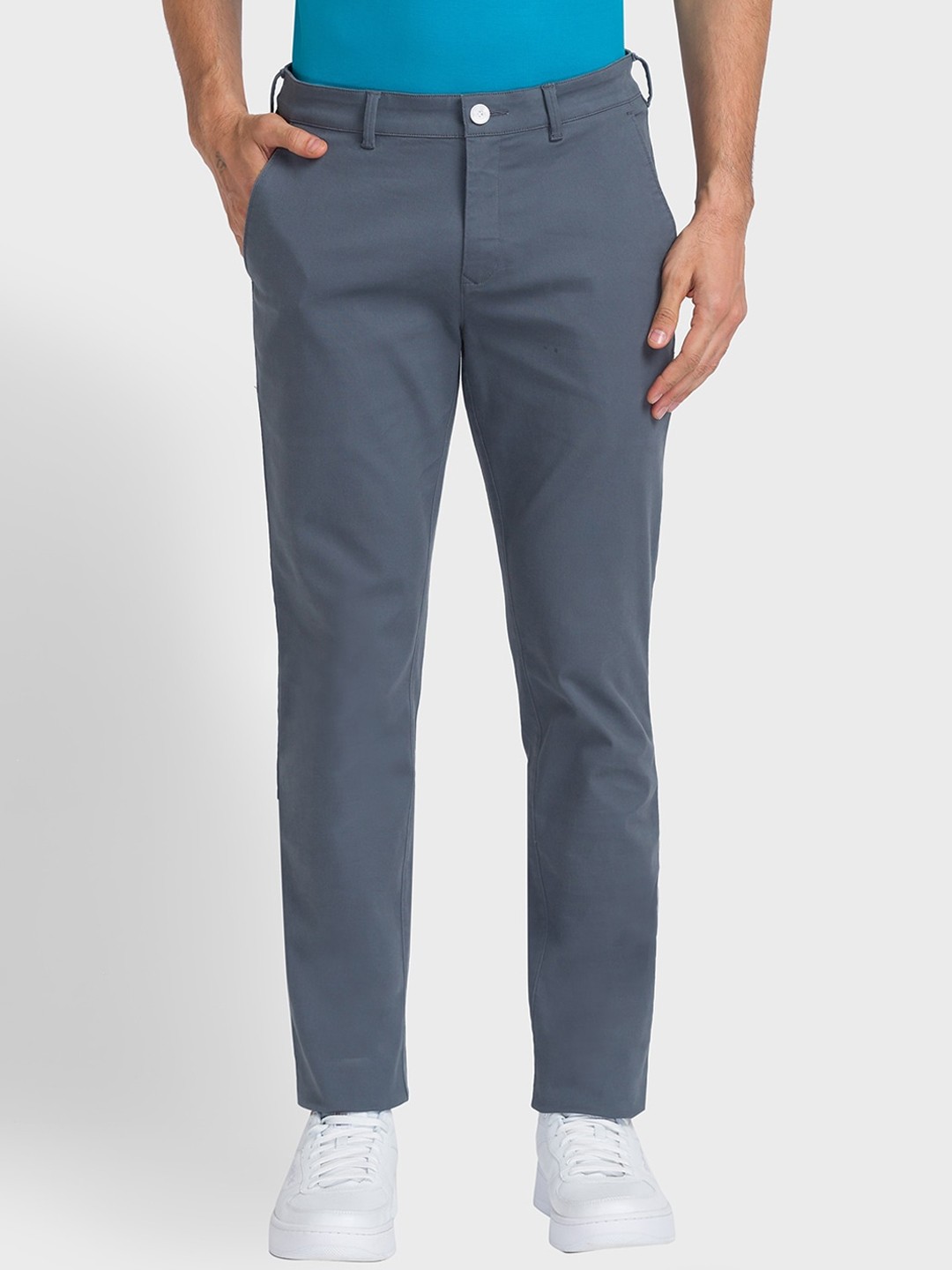 

ColorPlus Men Contemporary Fit Trousers, Green