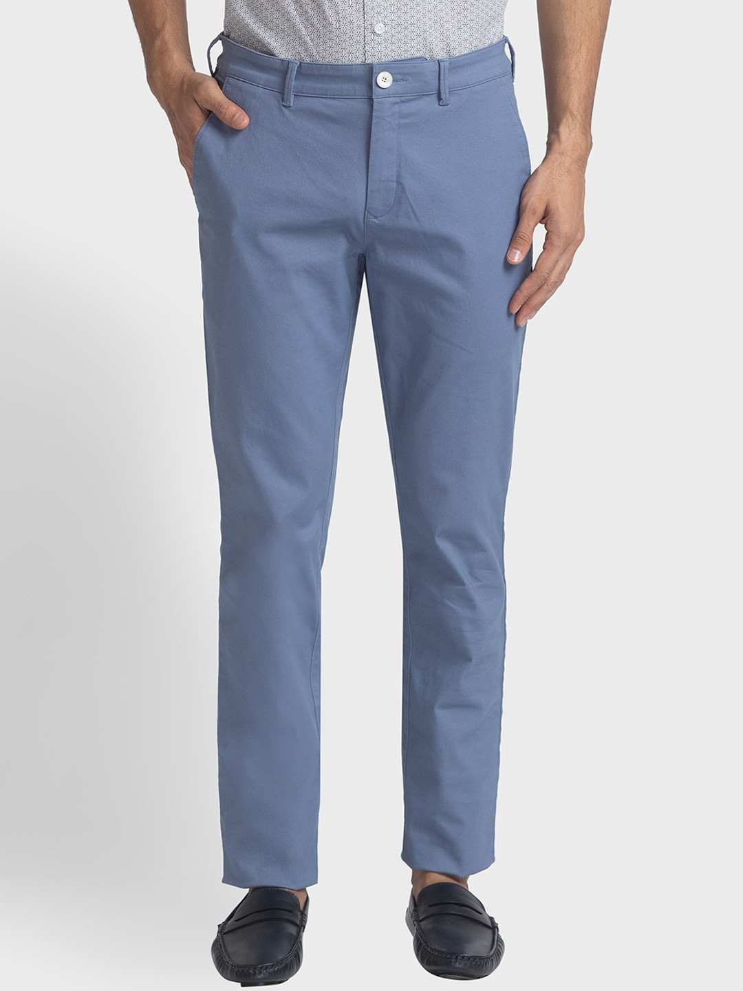 

ColorPlus Men Contemporary Fit Trousers, Grey
