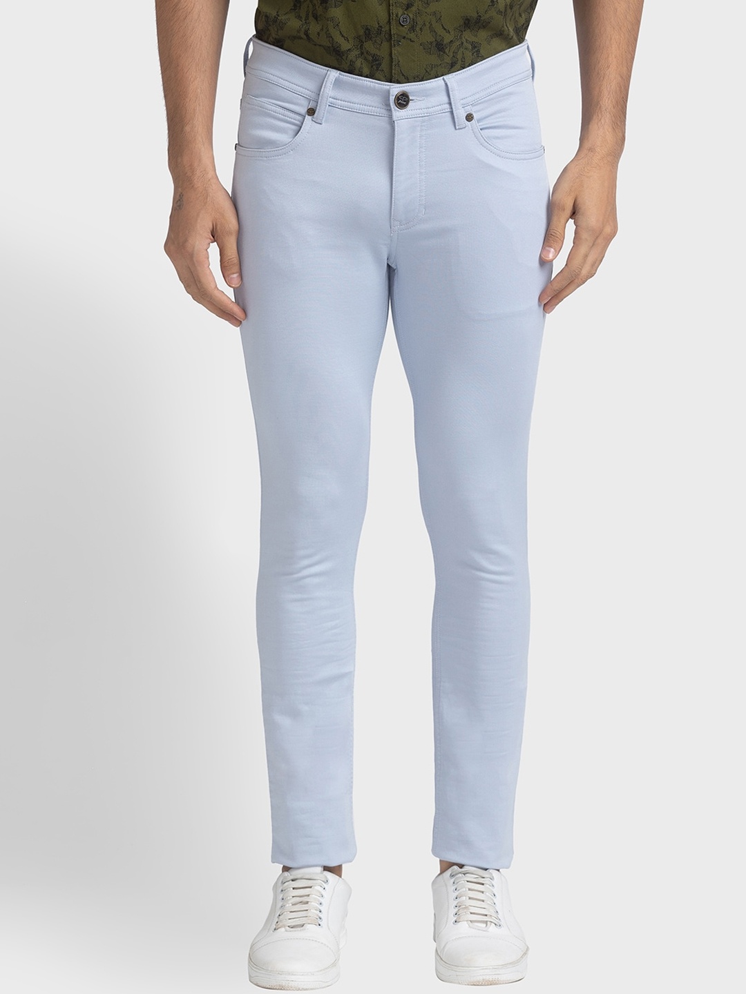 

ColorPlus Men Contemporary Fit Trousers, Blue