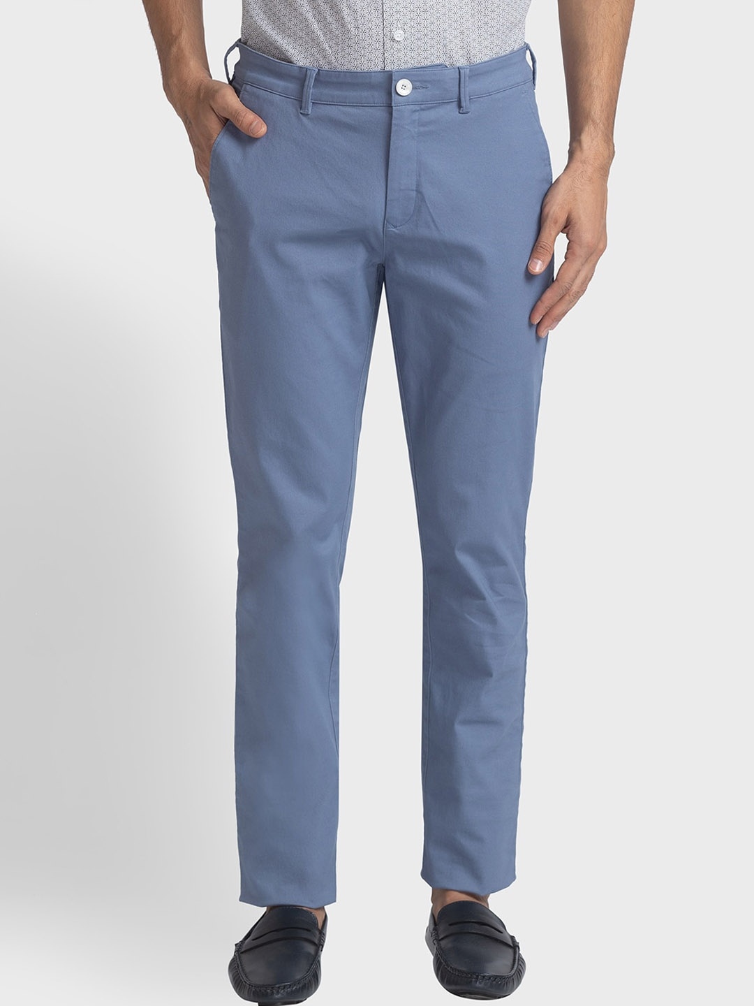 

ColorPlus Men Contemporary Fit Trousers, Grey