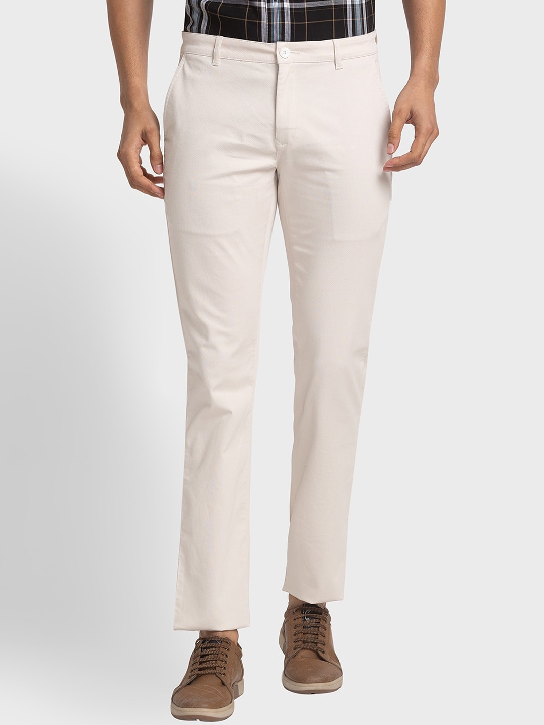 

ColorPlus Men Mid-Rise Casual Trousers, Brown
