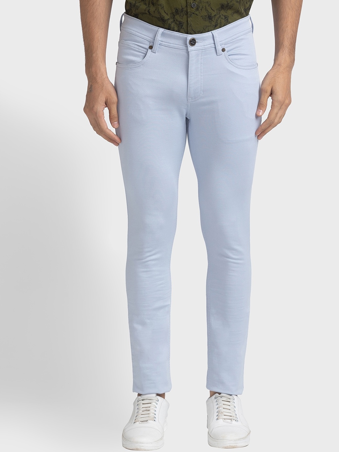 

ColorPlus Men Contemporary Fit Trousers, Blue
