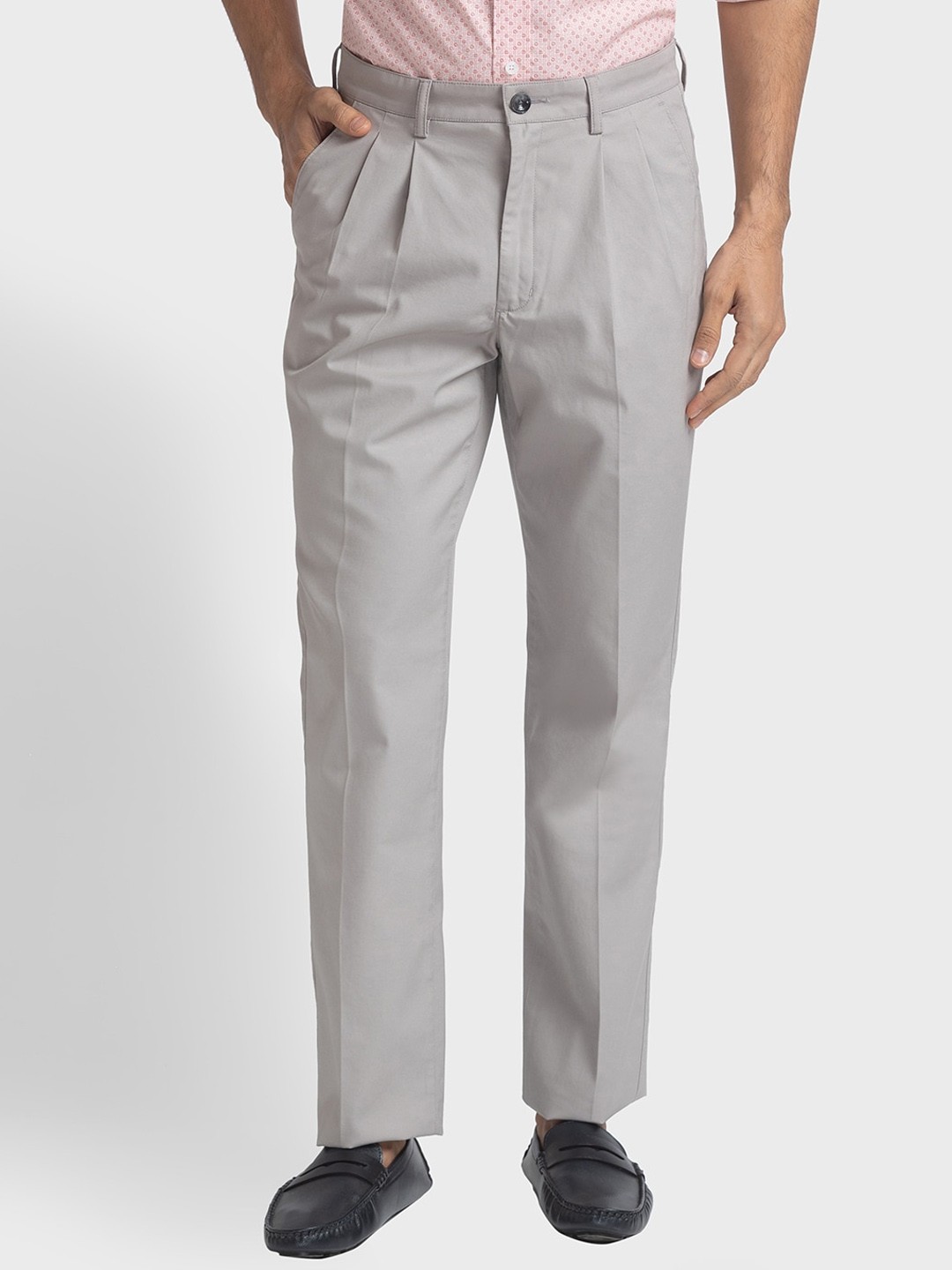 

ColorPlus Men Grey Trousers