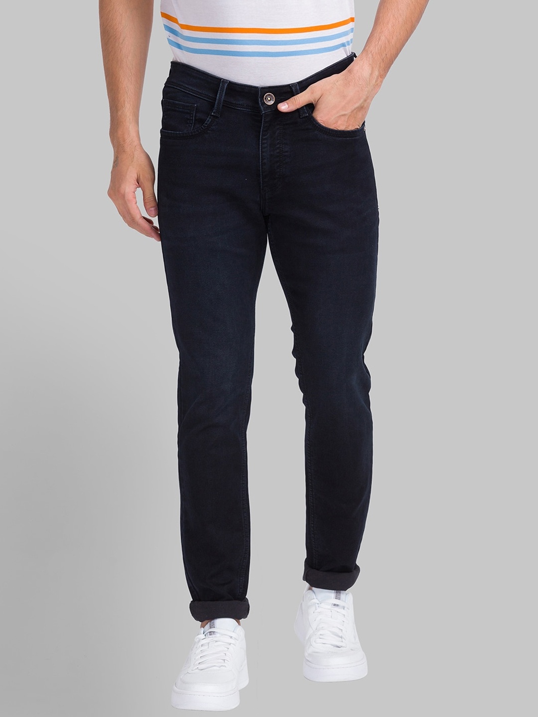 

Park Avenue Men Regular Fit Mid-Rise Jeans, Black