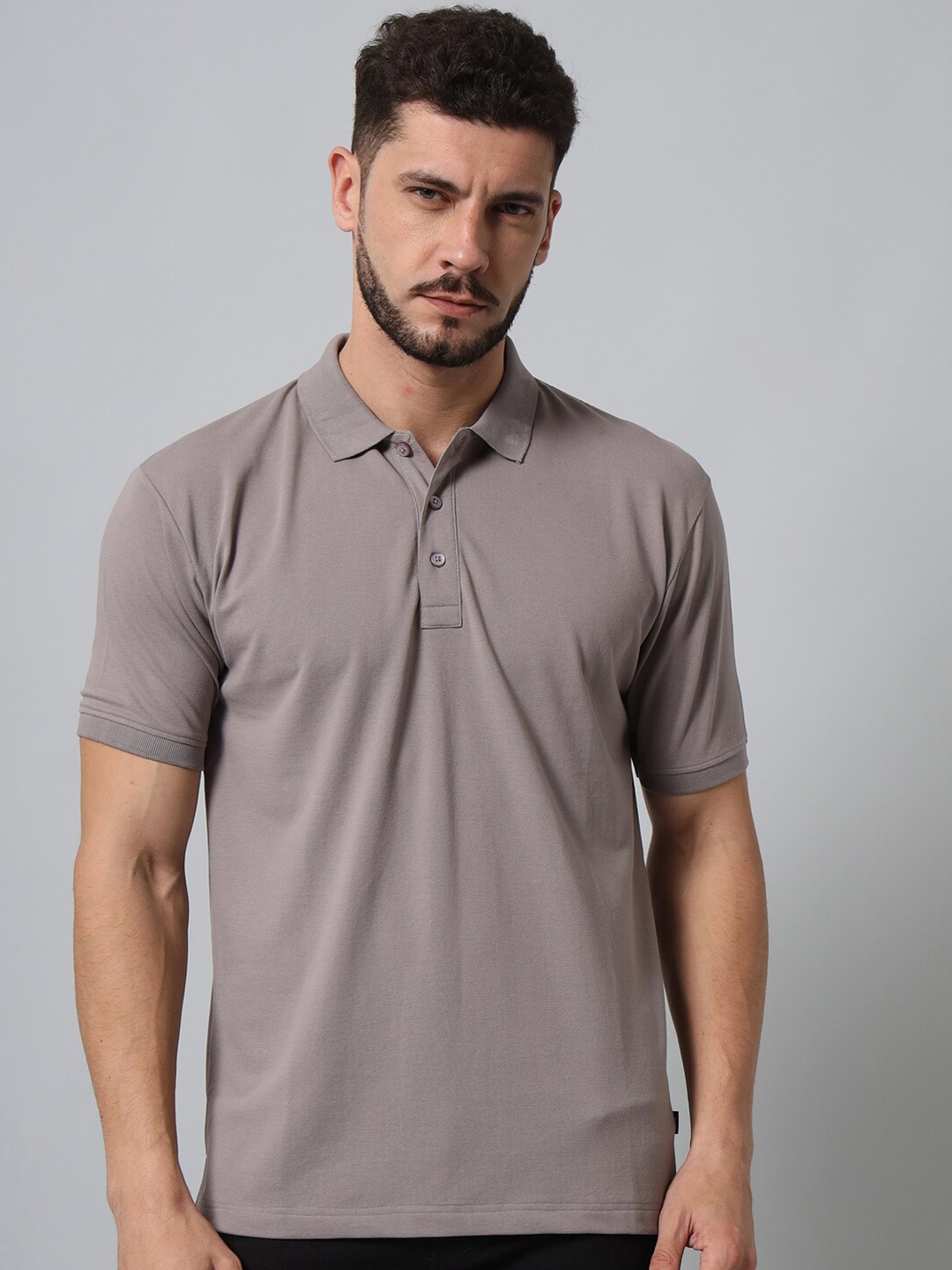 

GRIFFEL Polo Collar Short sleeves Cotton T-shirt, Brown