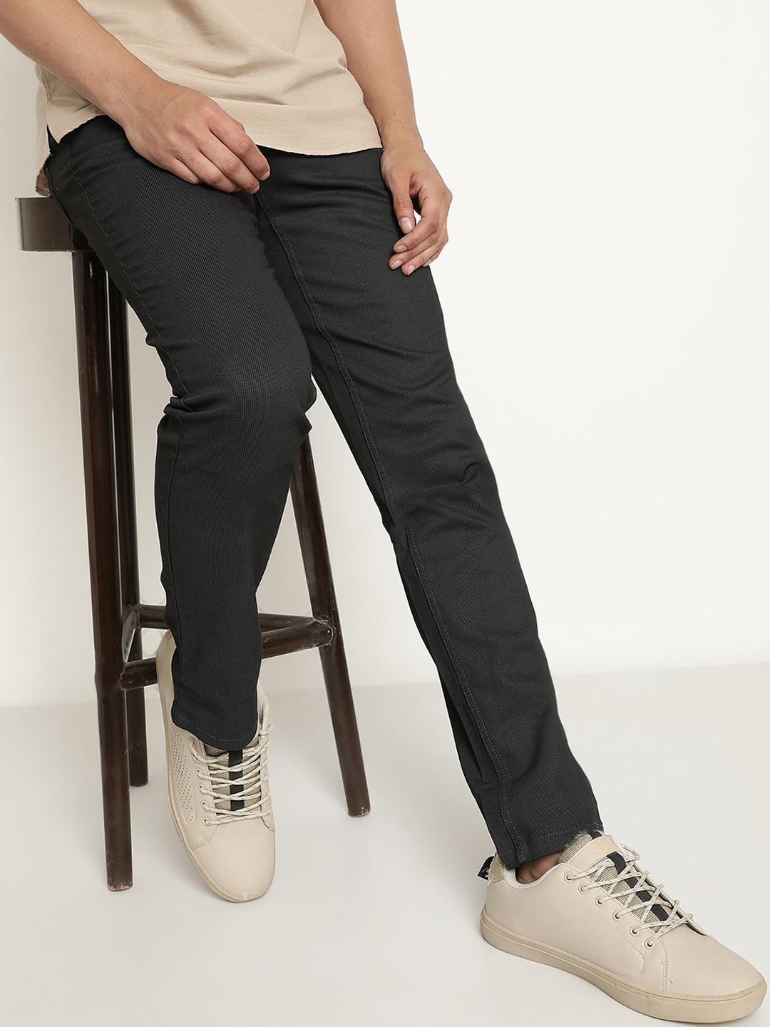 

Octave Men Mid Rise Cotton Trousers, Grey