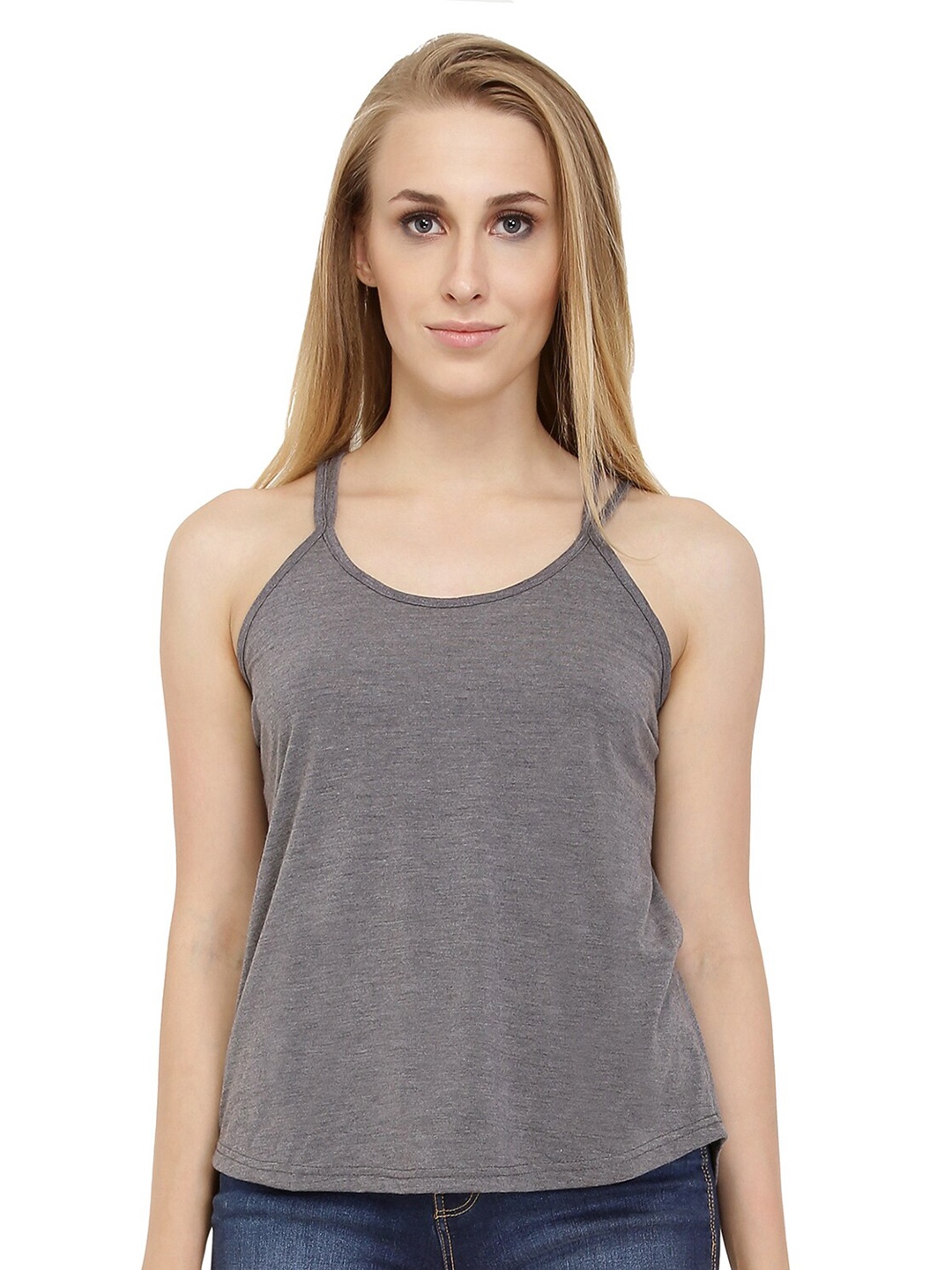 

CHIMPAAANZEE Styled Back Strapped Top, Grey
