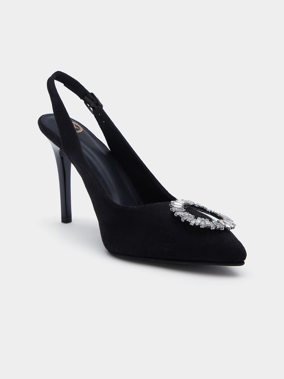 

20Dresses Embellished Suede Stiletto Heels, Black