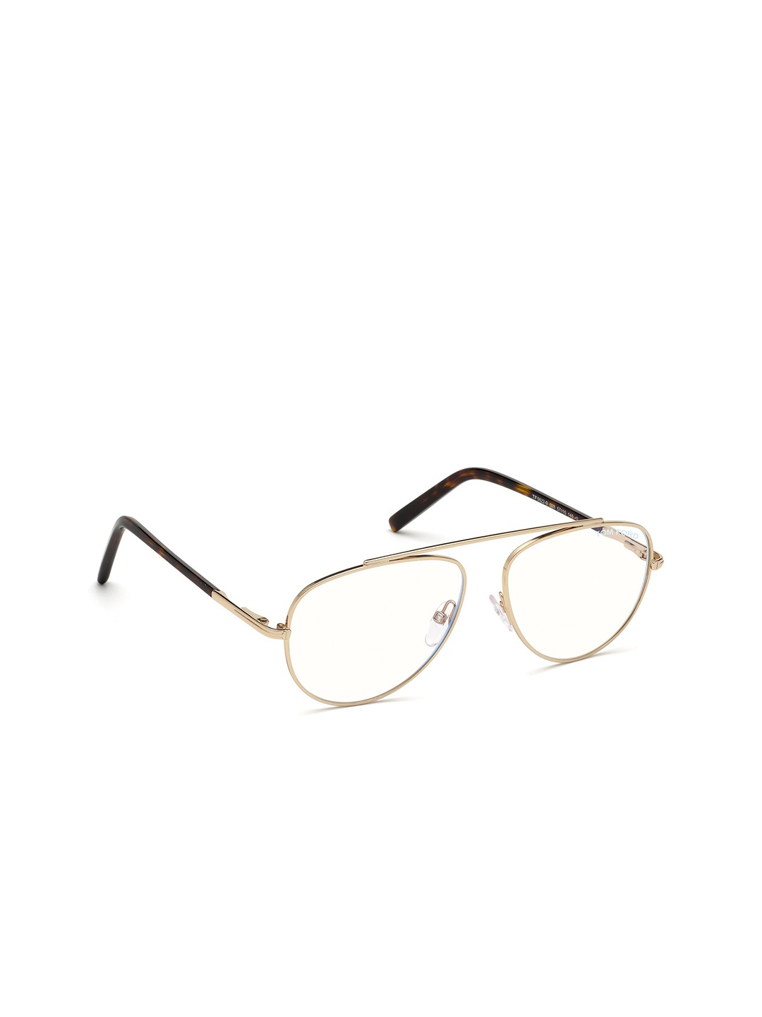 

Tom Ford Men Full Rim Aviator Frames FT5622, Gold