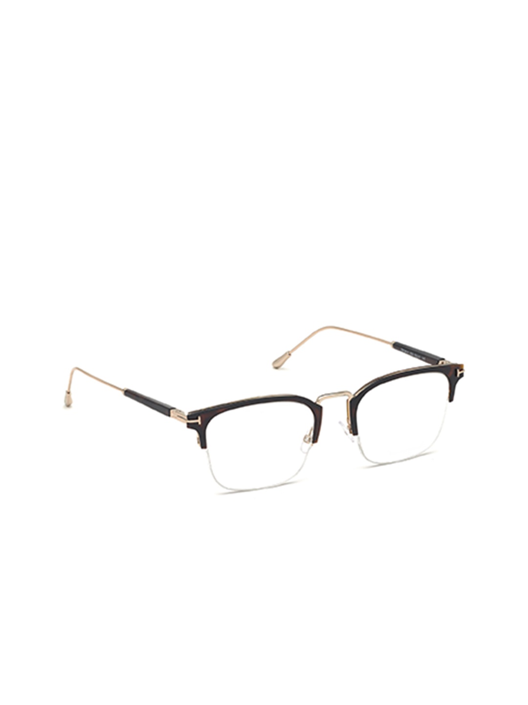 

Tom Ford Men Half Rim Rectangle Frame FT5611_052, Transparent