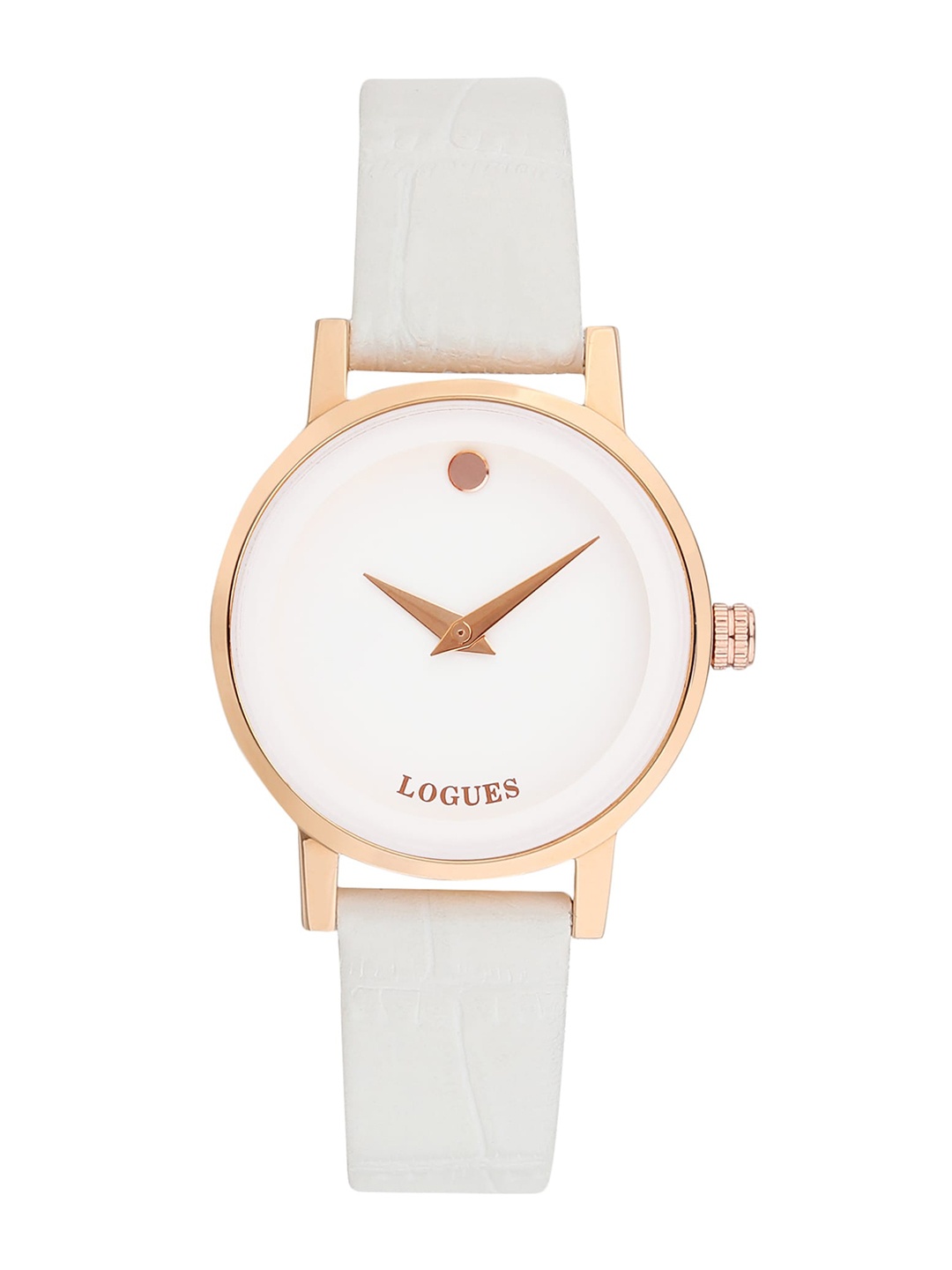 

LOGUES Women Leather Straps Analogue Watch L 1497 WL-16, White